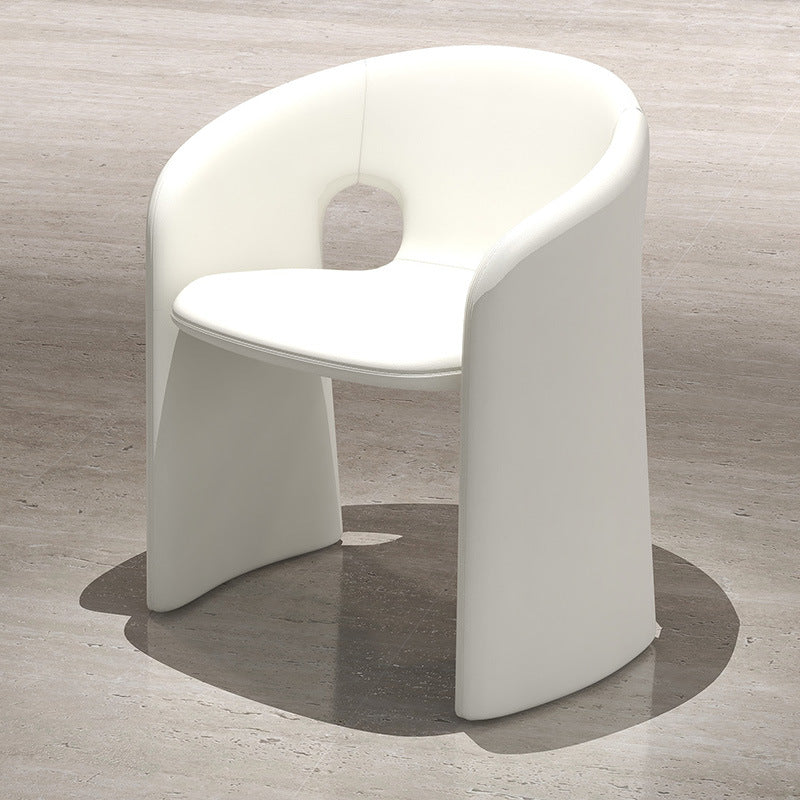 Eclectic Wraparound Velvet Wood Dining Chair
