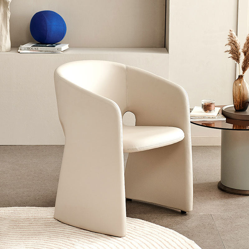 Eclectic Wraparound Velvet Wood Dining Chair