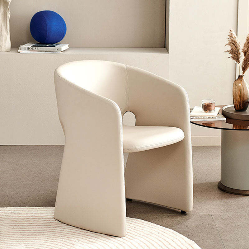 Eclectic Wraparound Velvet Wood Dining Chair