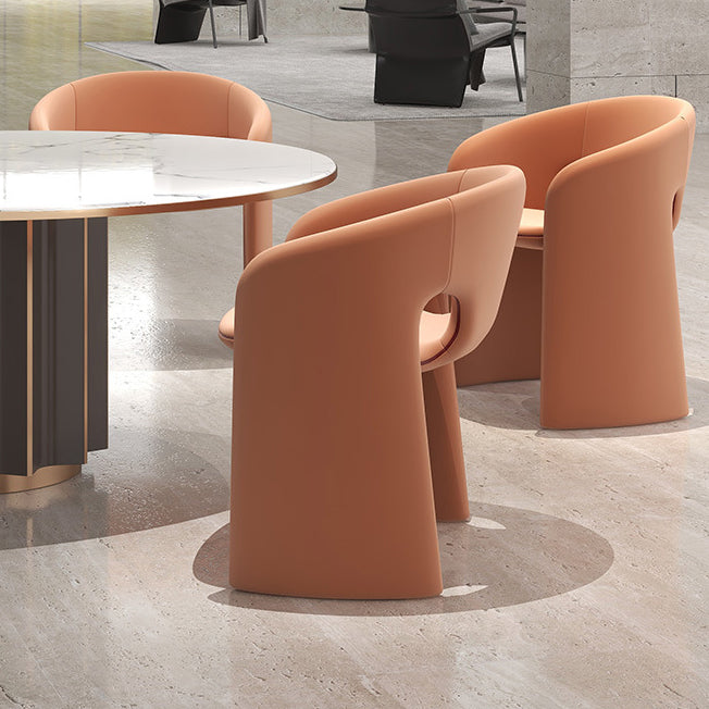 Eclectic Wraparound Velvet Wood Dining Chair — Green