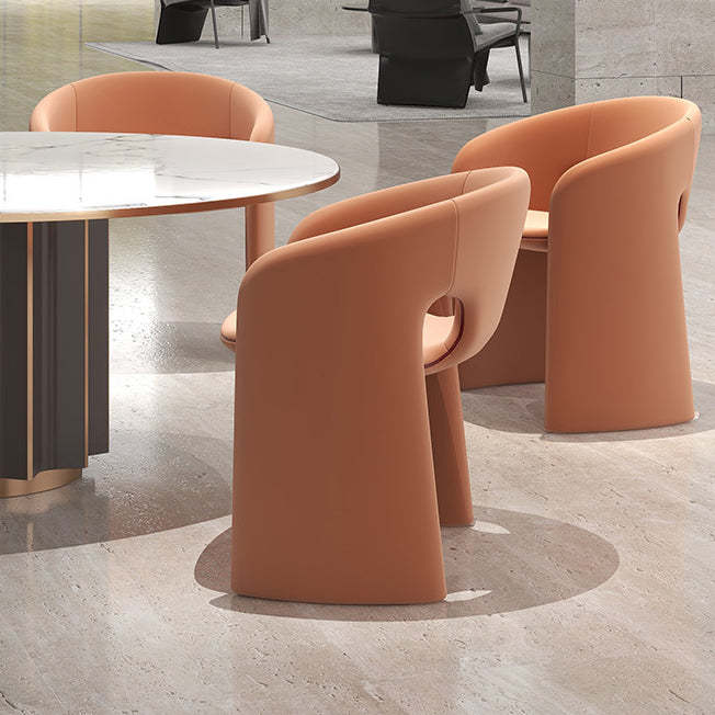 Eclectic Wraparound Velvet Wood Dining Chair — Green