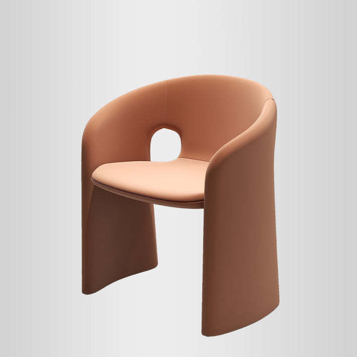 Eclectic Wraparound Velvet Wood Dining Chair