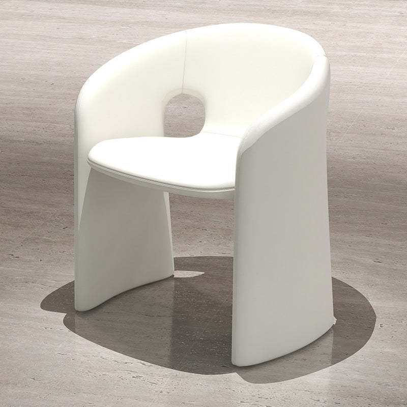 Eclectic Wraparound Velvet Wood Dining Chair