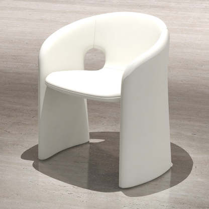 Eclectic Wraparound Velvet Wood Dining Chair