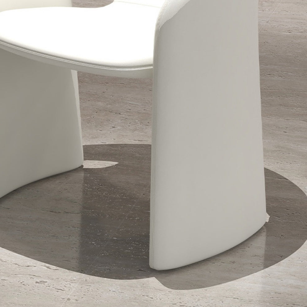 Eclectic Wraparound Velvet Wood Dining Chair — Orange