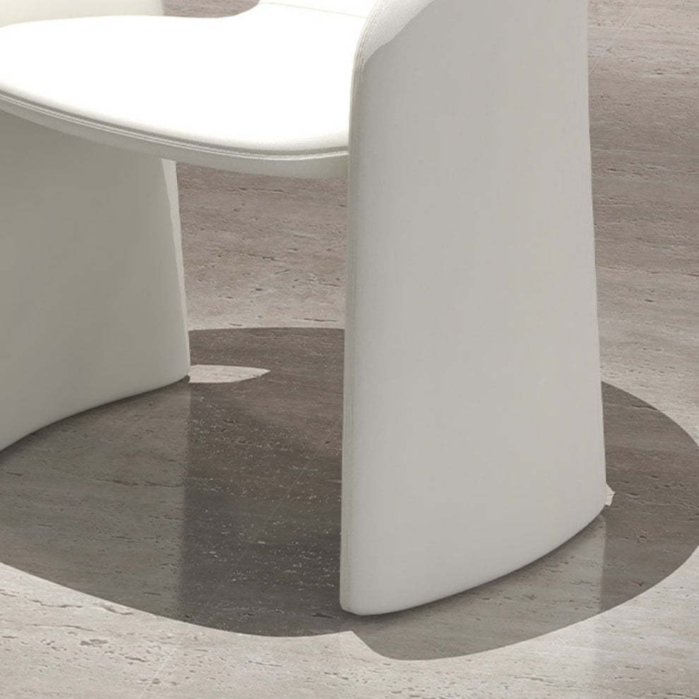 Eclectic Wraparound Velvet Wood Dining Chair — Orange