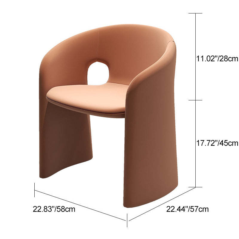 Eclectic Wraparound Velvet Wood Dining Chair — Blue