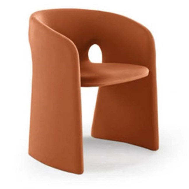 Eclectic Wraparound Velvet Wood Dining Chair