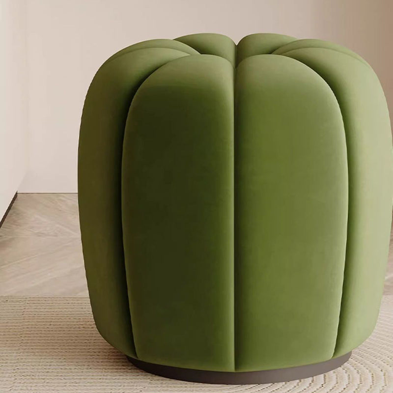 Minimalist Pumpkin Round Wood Vanity Stool