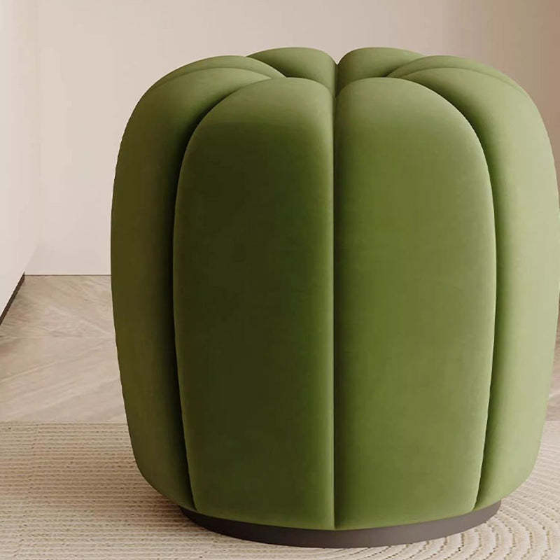 Minimalist Pumpkin Round Wood Vanity Stool
