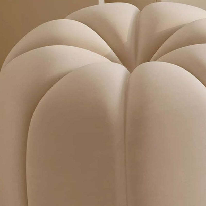 Minimalist Pumpkin Round Wood Vanity Stool