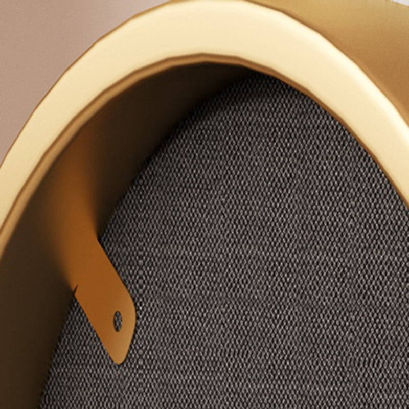 Luxury Cylinder Leather Wood Vanity Stool