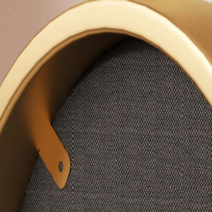 Luxury Cylinder Leather Wood Vanity Stool