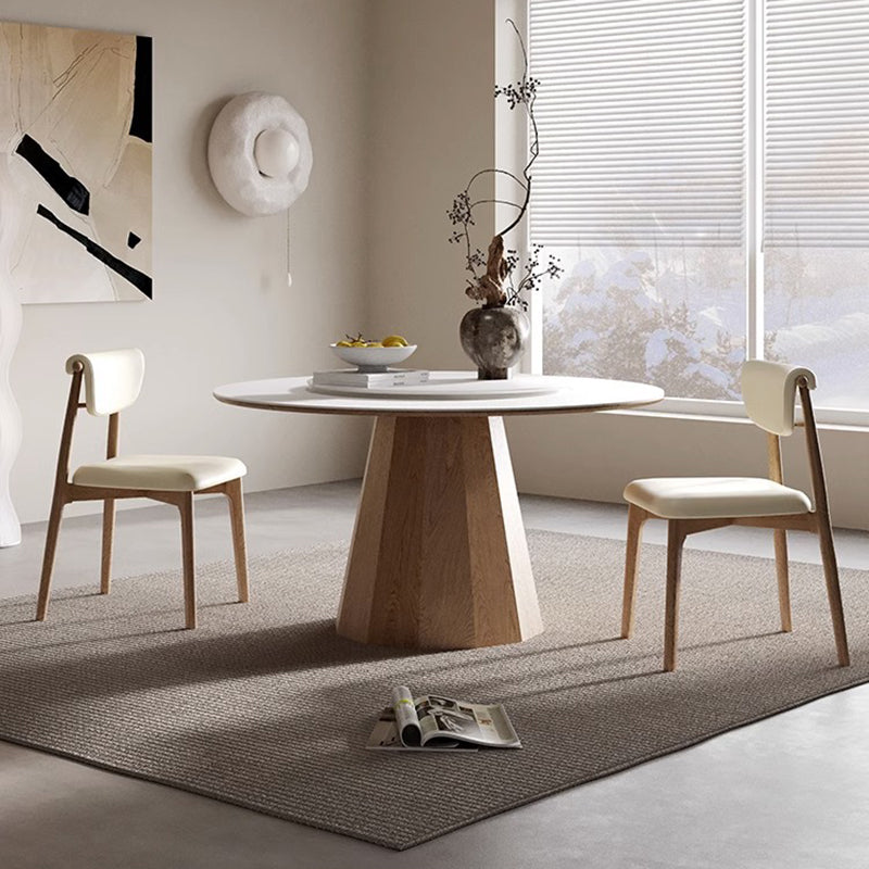Lighom mid-century trapezoid wood dining chairs & benches