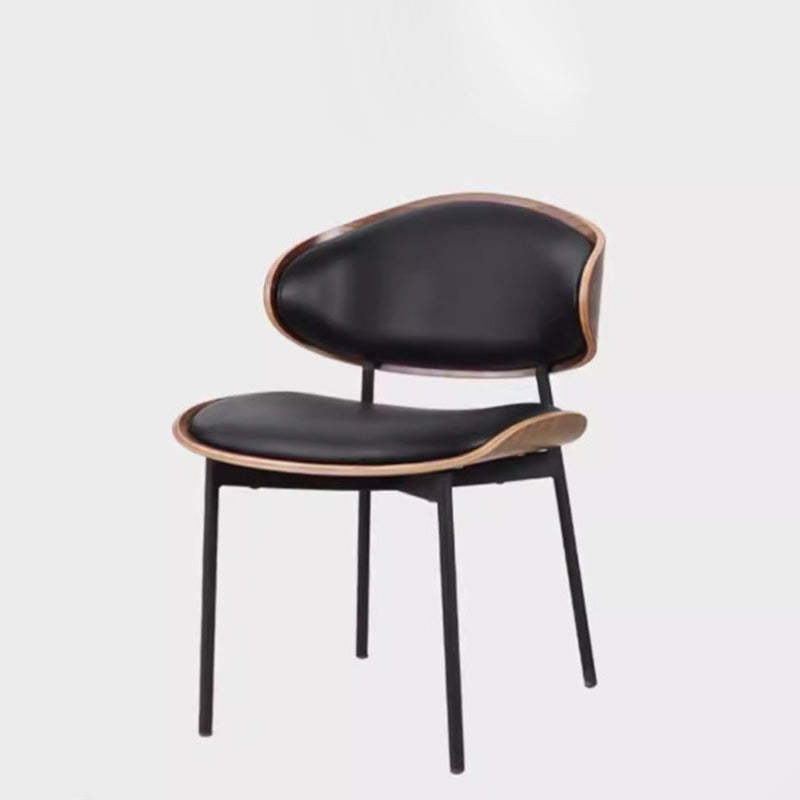 Wood leather steel wood oval chic dining chairs & benches - vintage