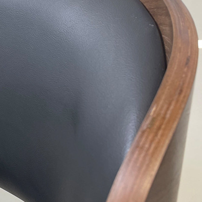 Shabby Chic Oval Leather Wood Steel Chair