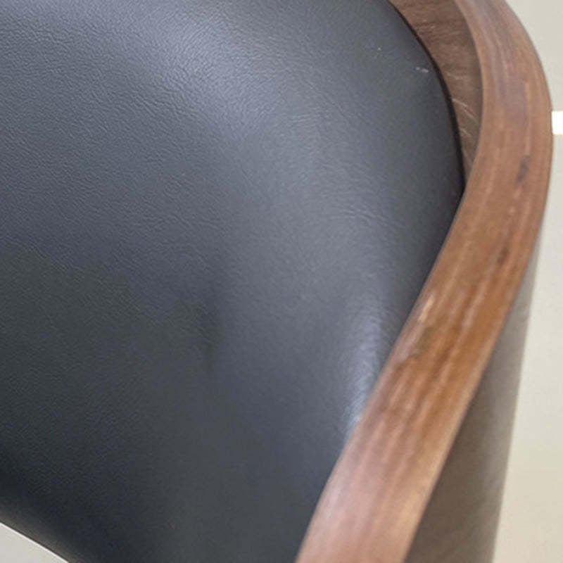 Shabby Chic Oval Leather Wood Steel Chair