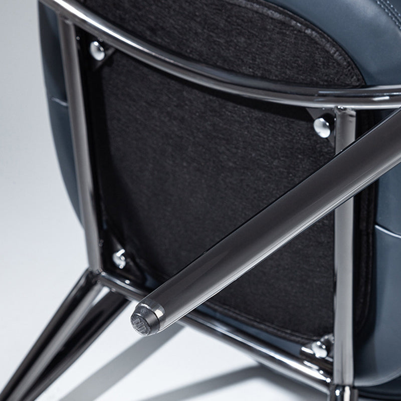 Luxury Microfiber Leather Metal Chair