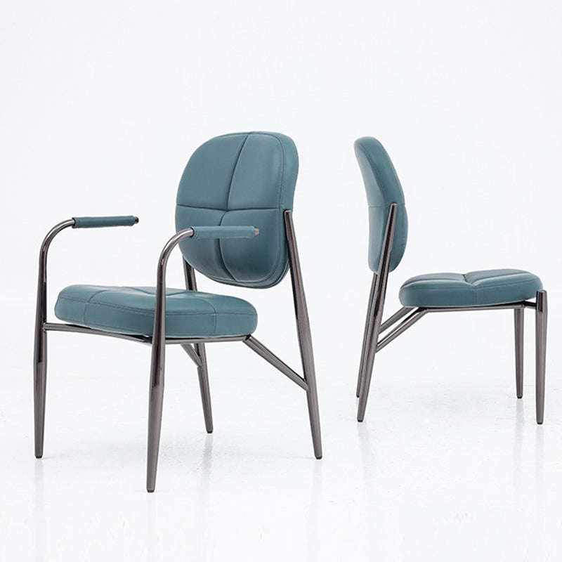 Luxury Microfiber Leather Metal Chair
