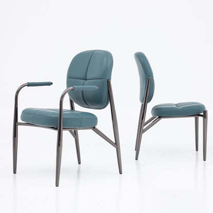 Luxury Microfiber Leather Metal Chair