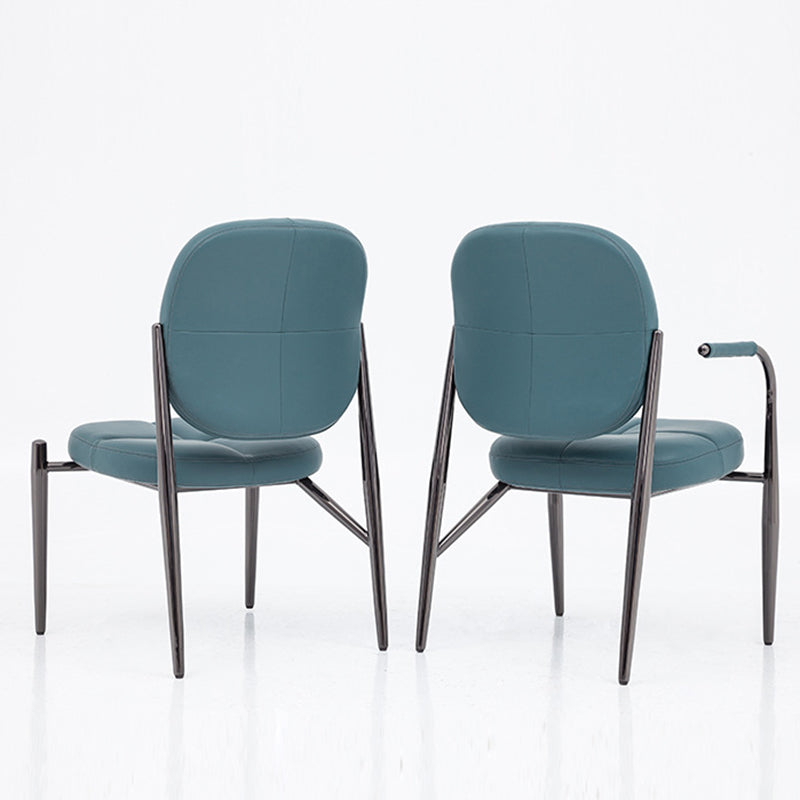 Luxury Microfiber Leather Metal Chair