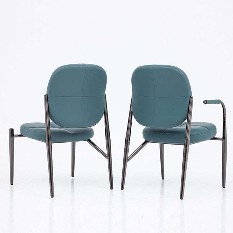Luxury Microfiber Leather Metal Chair