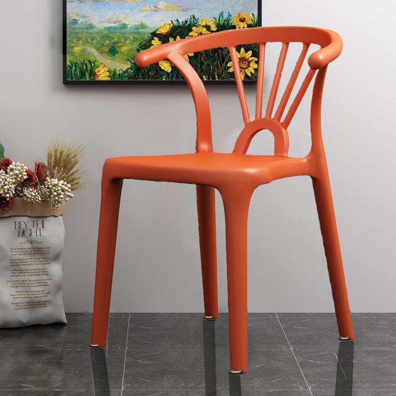 Modern Curved Plastic Dining Chair