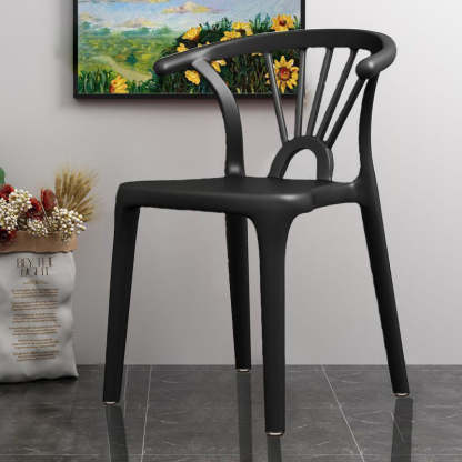 Modern Curved Plastic Dining Chair