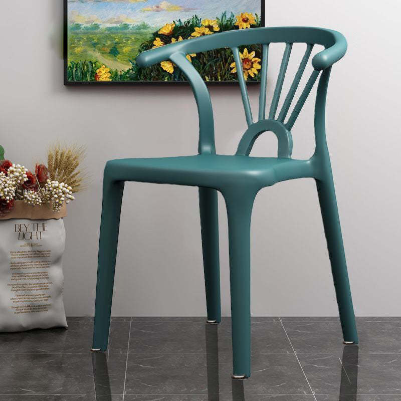 Modern Curved Plastic Dining Chair