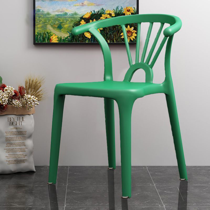 Modern Curved Plastic Dining Chair