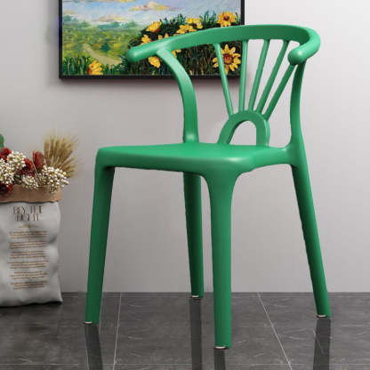 Modern Curved Plastic Dining Chair
