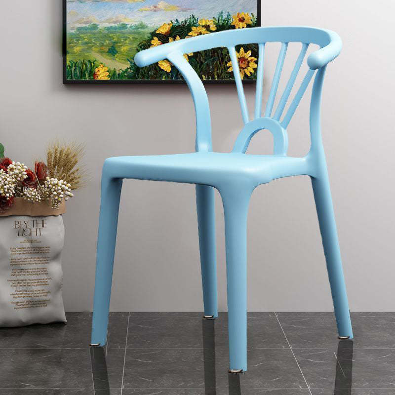 Modern Curved Plastic Dining Chair