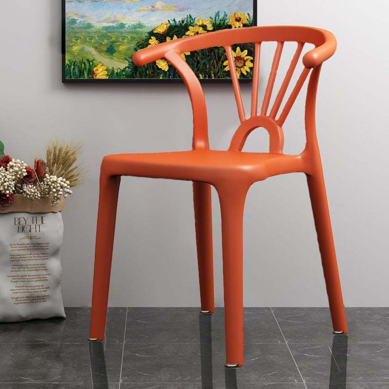 Modern Curved Plastic Dining Chair