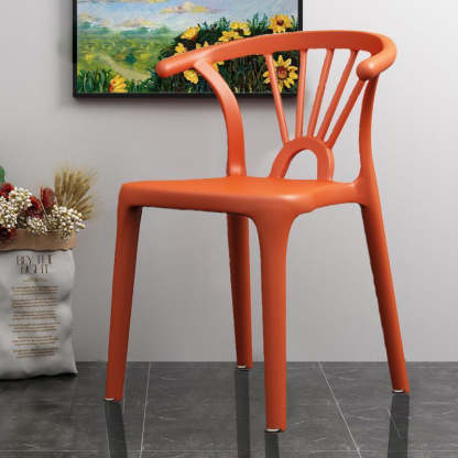 Modern Curved Plastic Dining Chair