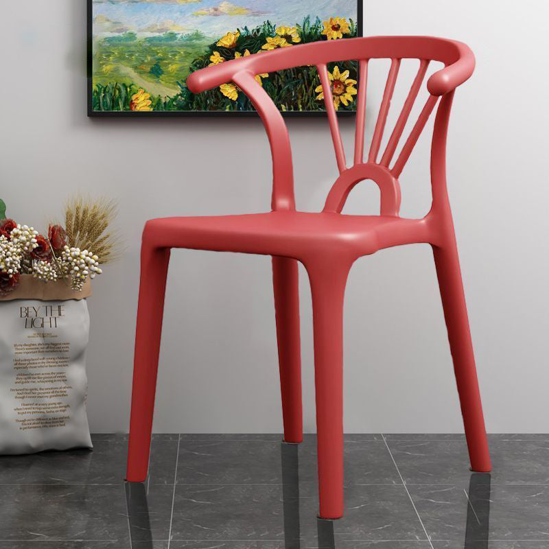 Modern Curved Plastic Dining Chair