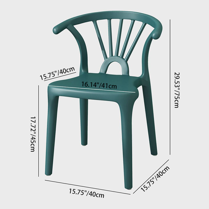 Modern Curved Plastic Dining Chair — Light Bule