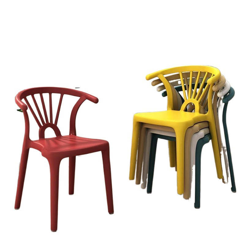 Modern Curved Plastic Dining Chair