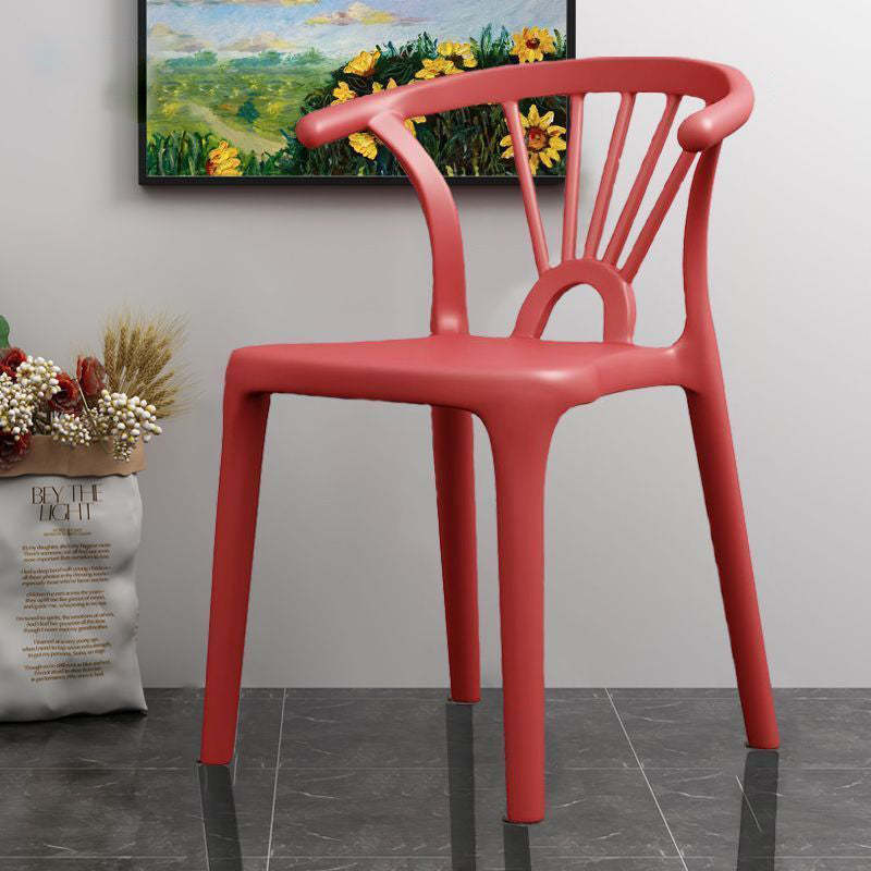 Modern Curved Plastic Dining Chair