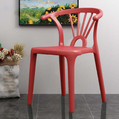 Modern Curved Plastic Dining Chair