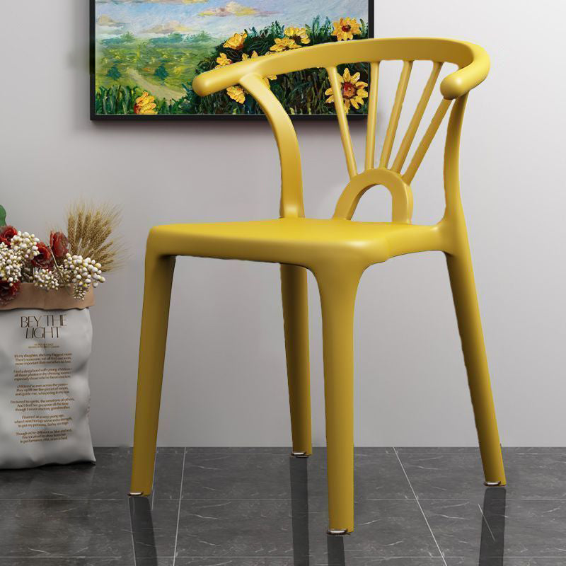 Modern Curved Plastic Dining Chair