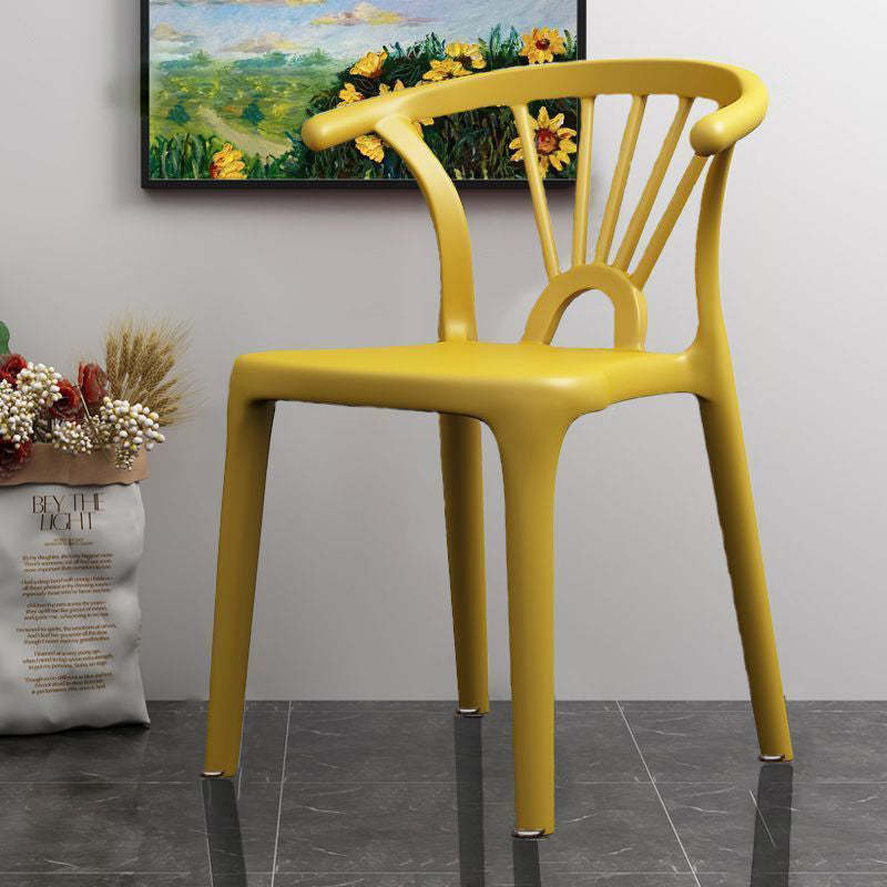 Modern Curved Plastic Dining Chair