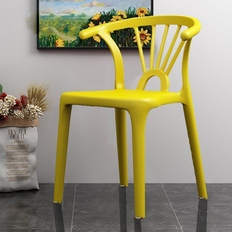 Modern Curved Plastic Dining Chair