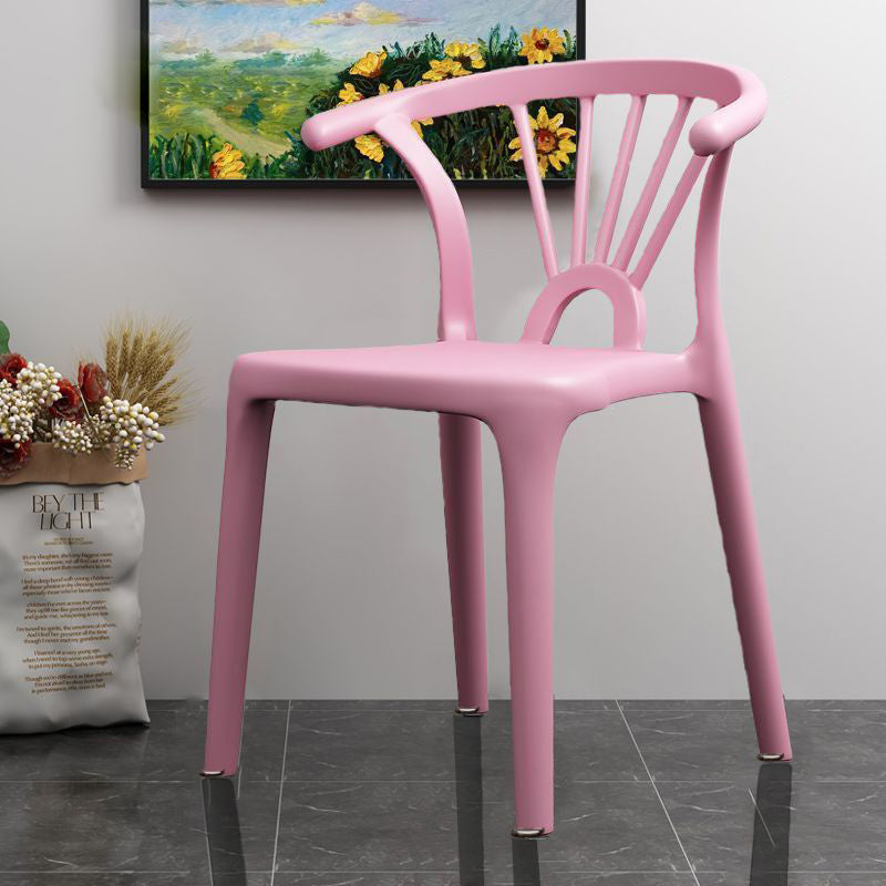 Modern Curved Plastic Dining Chair