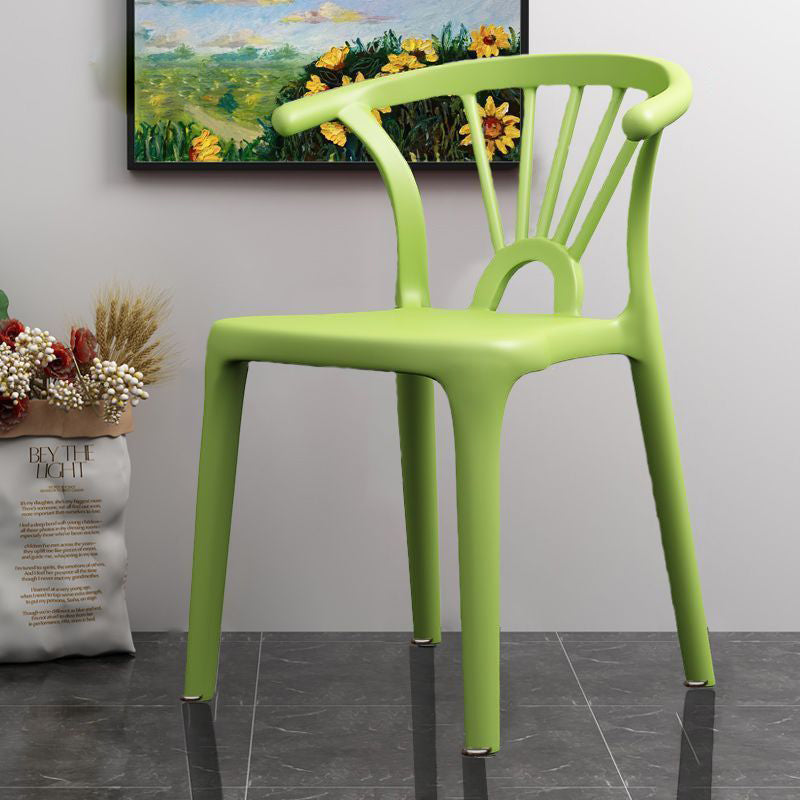 Modern Curved Plastic Dining Chair