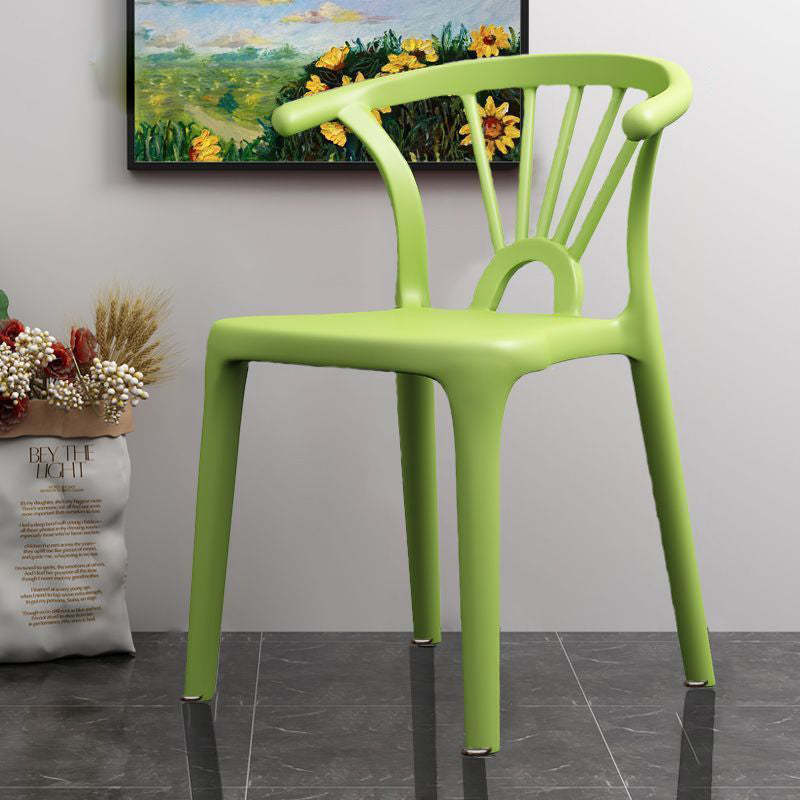 Modern Curved Plastic Dining Chair
