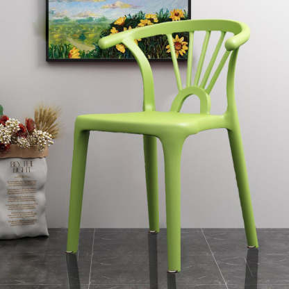 Modern Curved Plastic Dining Chair