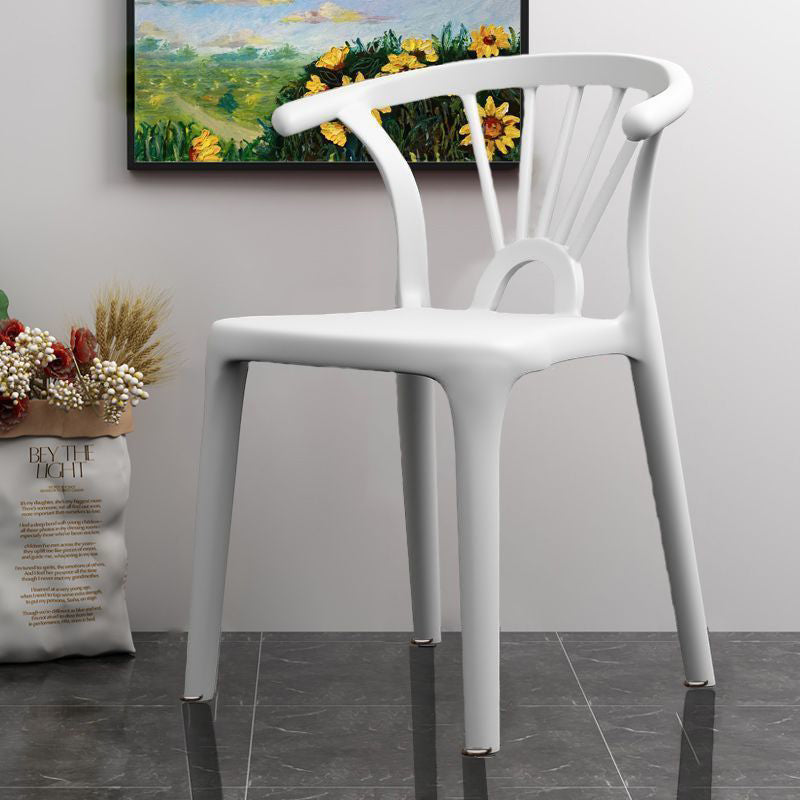 Modern Curved Plastic Dining Chair