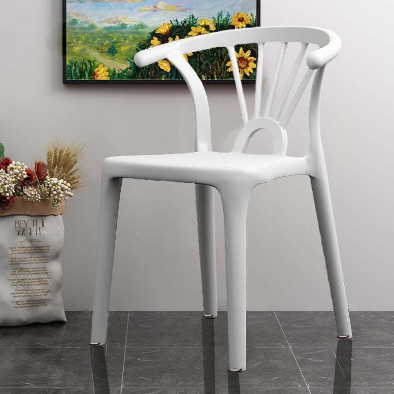 Modern Curved Plastic Dining Chair