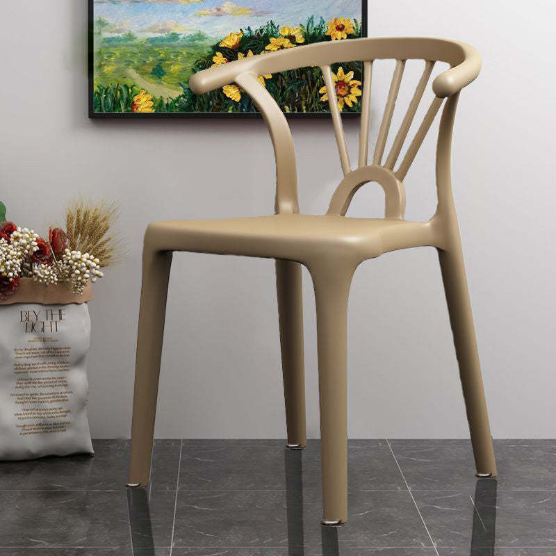 Modern Curved Plastic Dining Chair
