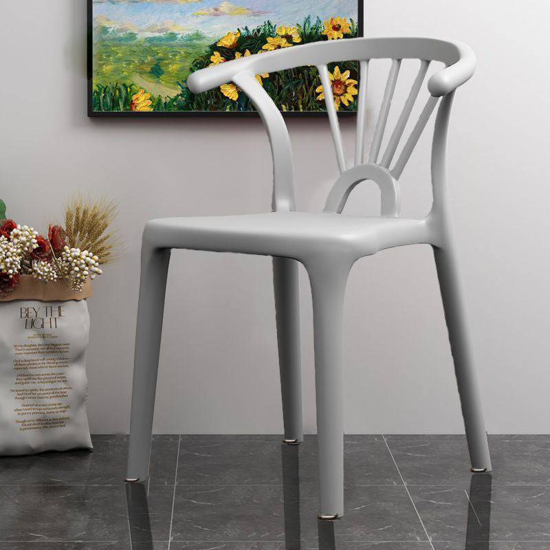 Modern Curved Plastic Dining Chair